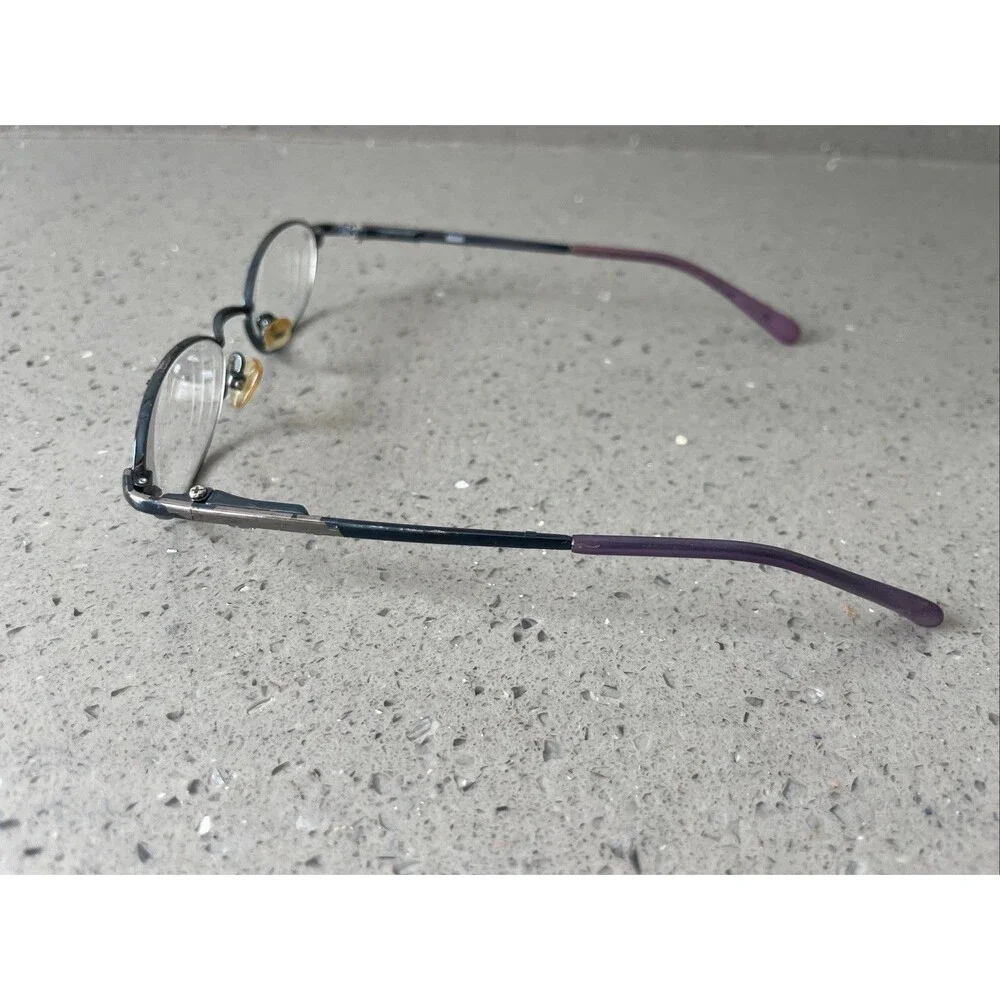 Vintage Nintendo WMN105 220 Blue Metal Oval Eyeglasses FRAMES ONLY 43-18-120